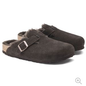 boston shearling suede leather birkenstocks